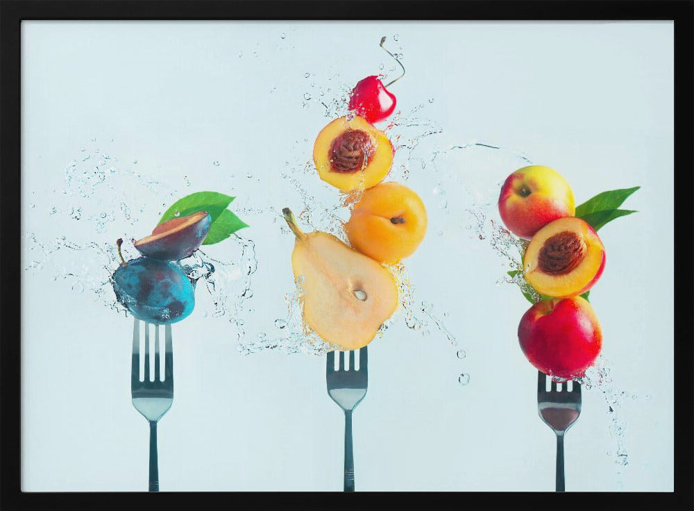 Obstsalat zubereiten | Poster