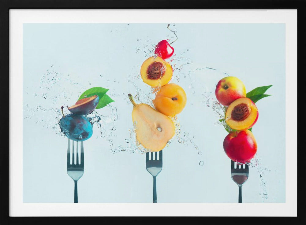 Obstsalat zubereiten | Poster