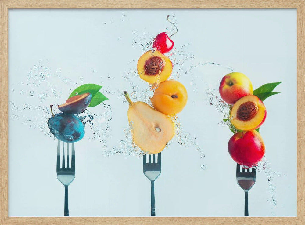 Obstsalat zubereiten | Poster