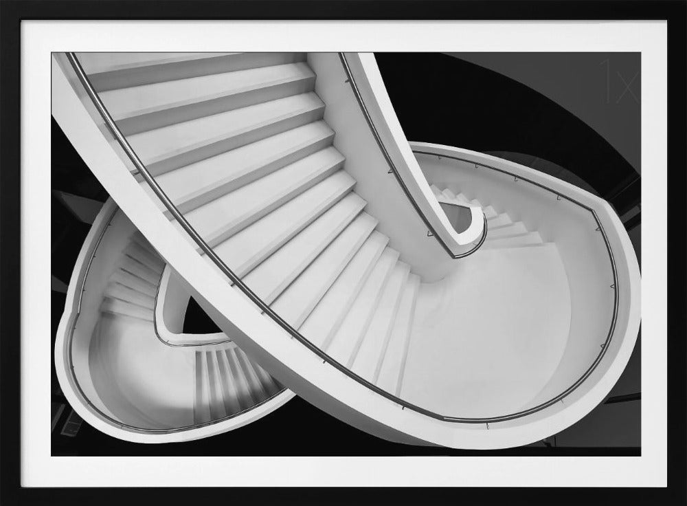Schwarzweiß-Treppe | Poster