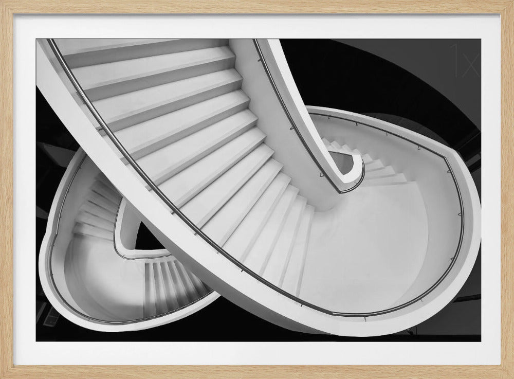 Schwarzweiß-Treppe | Poster