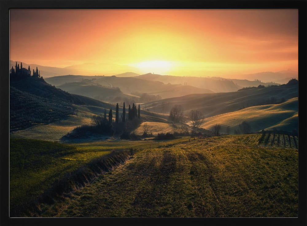 Val d'Orcia am Morgen | Poster