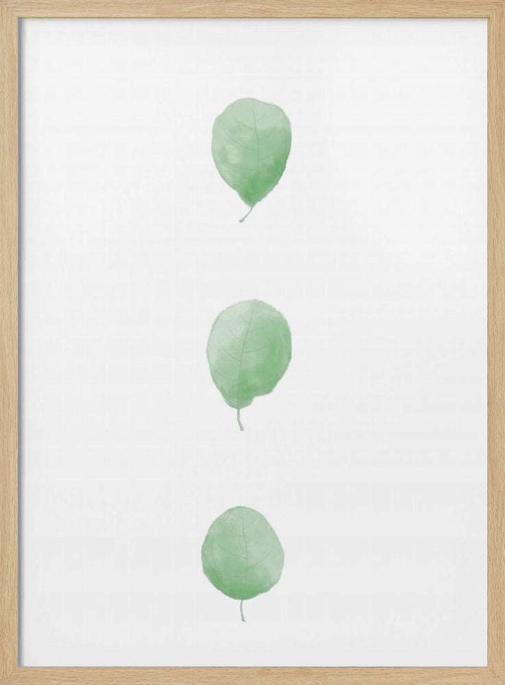 Birkenblätter in Reihe | Poster