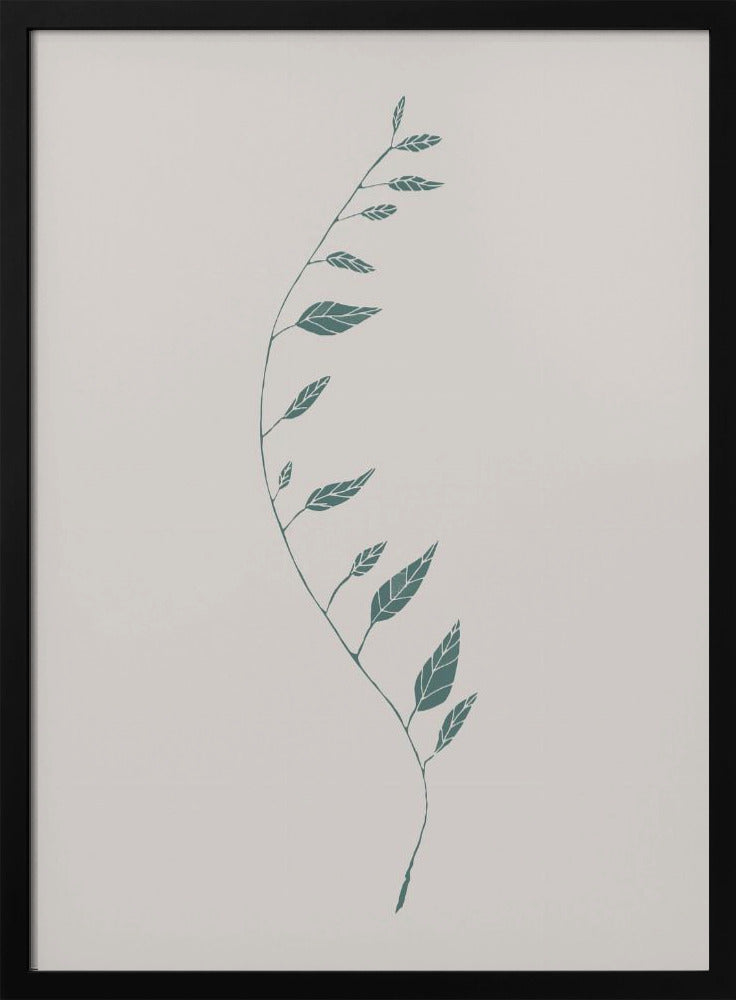 Gewellter Zweig Grün | Poster