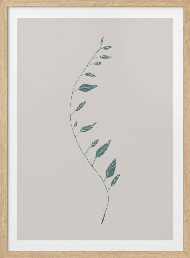 Gewellter Zweig Grün | Poster