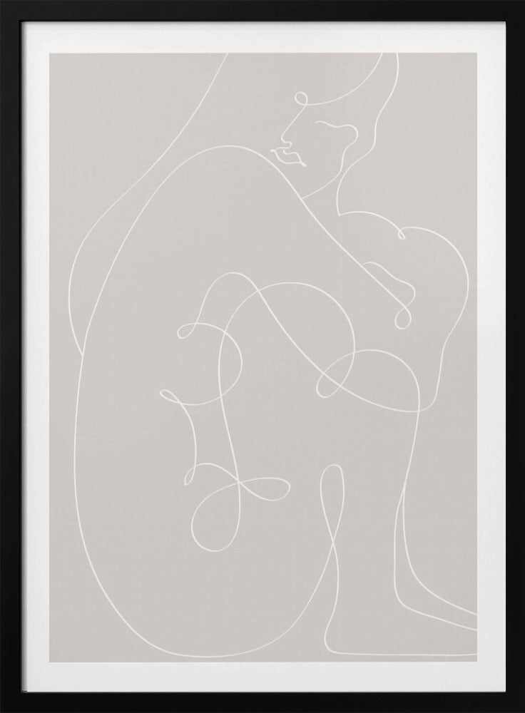 Frau Linien Weiß | Poster