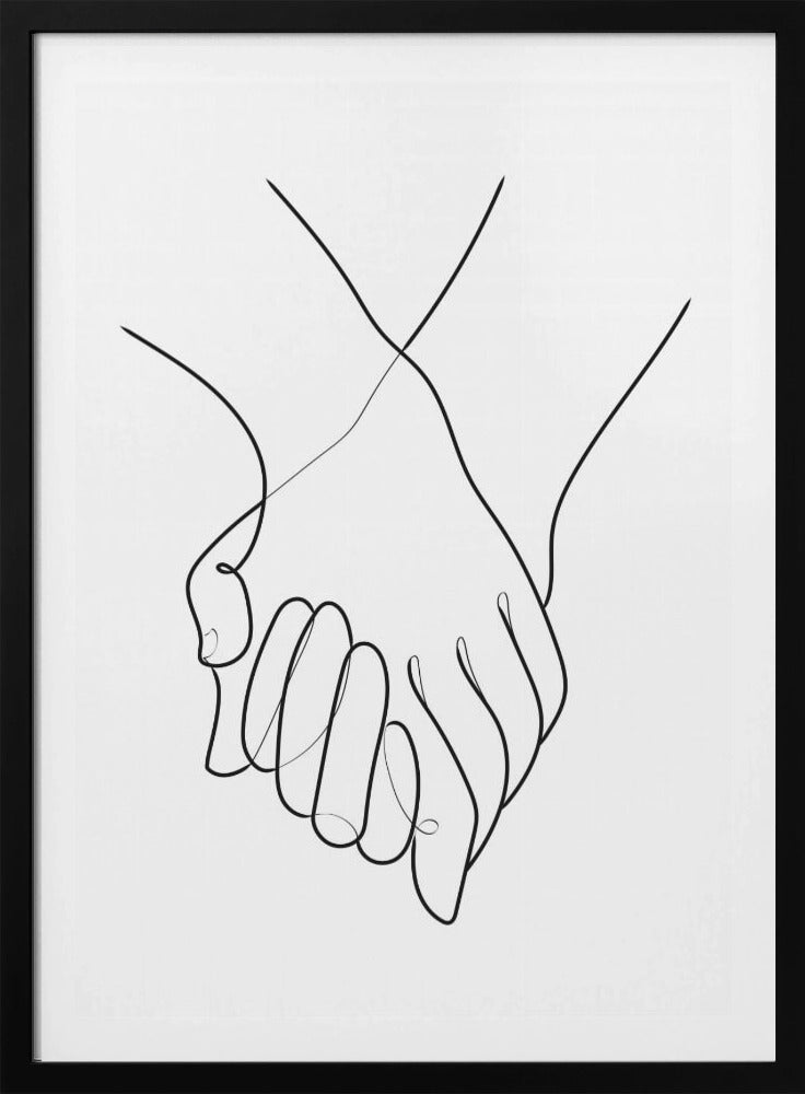 Händchenhaltende Linien | Poster