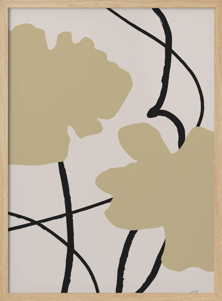 Beige Flowers 02 | Poster