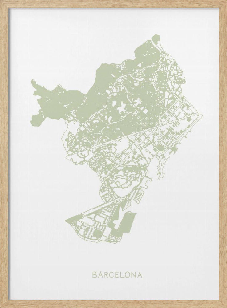 Barcelona Karte | Poster