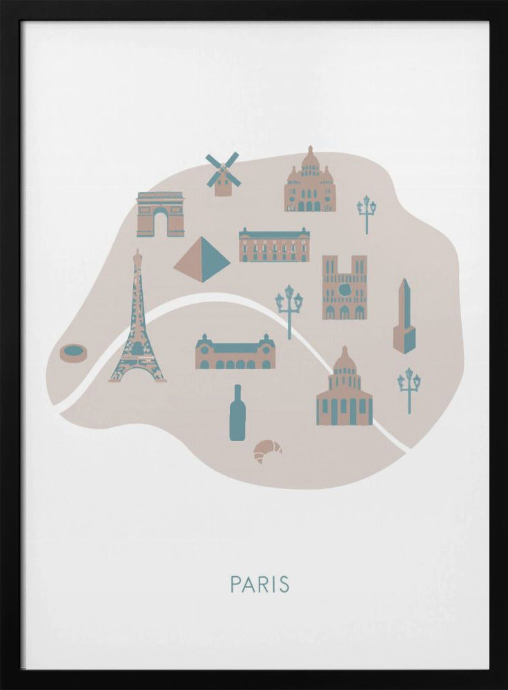 Paris Karte | Poster