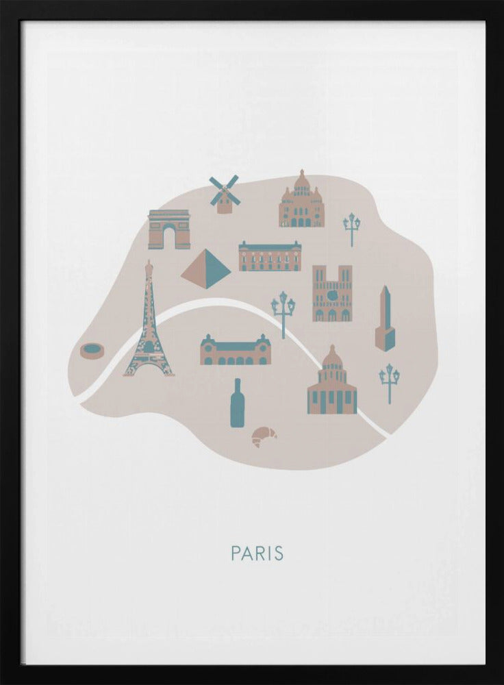 Paris Karte | Poster