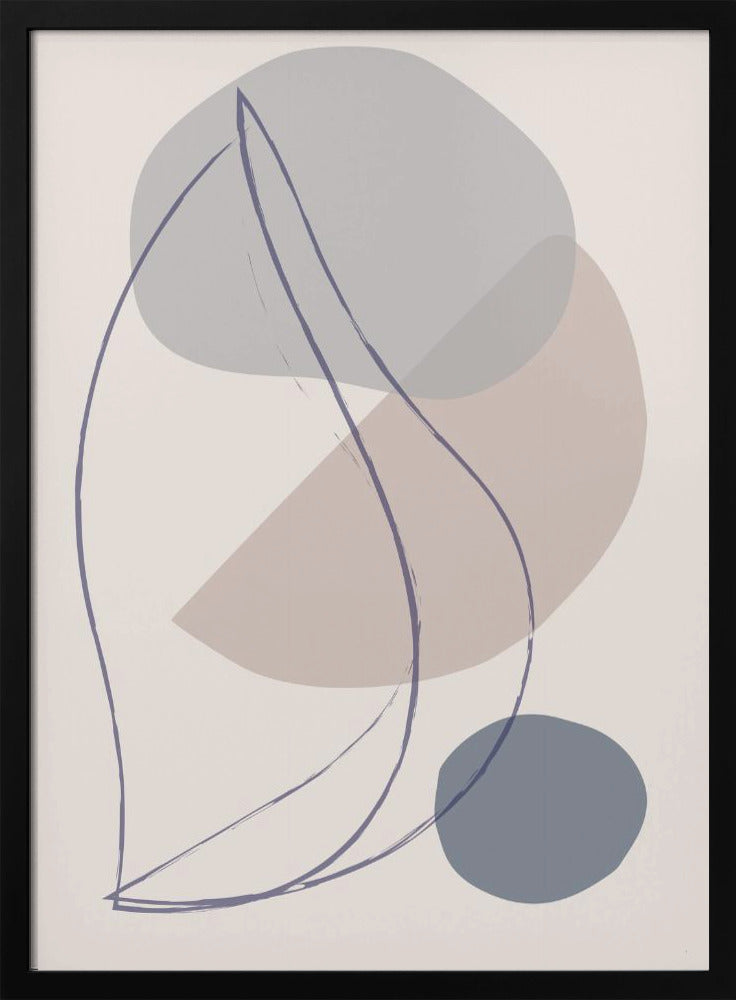 New Shapes Blue No 1 | Poster