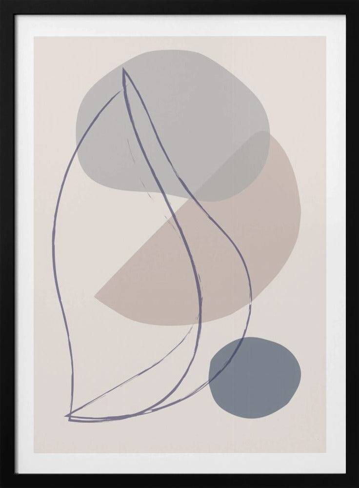 New Shapes Blue No 1 | Poster
