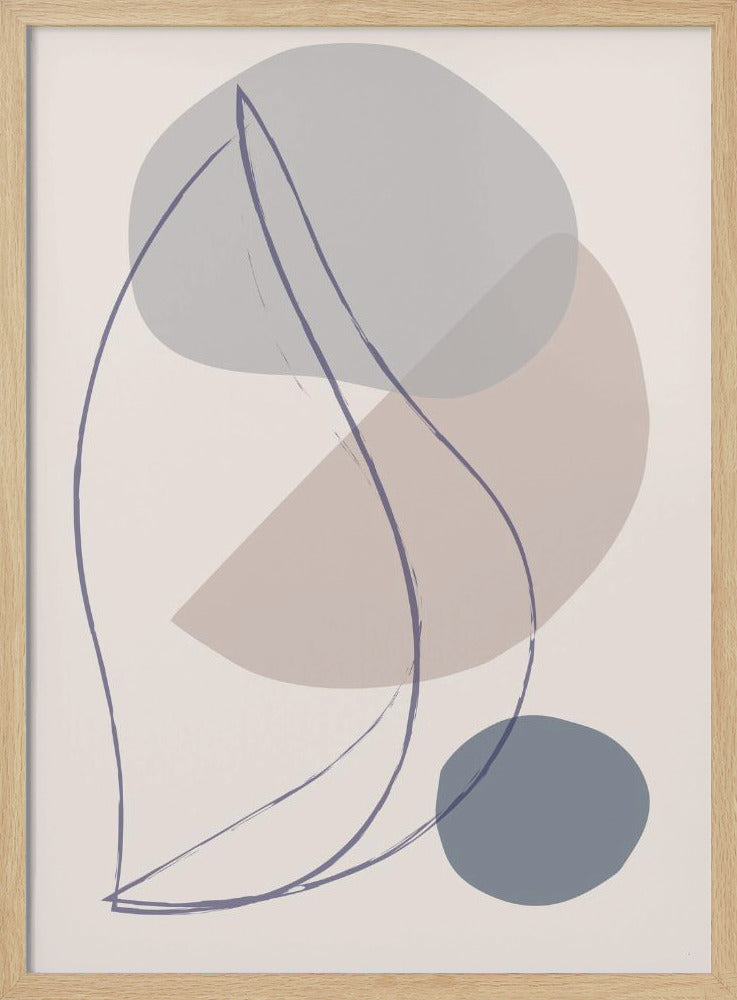 New Shapes Blue No 1 | Poster