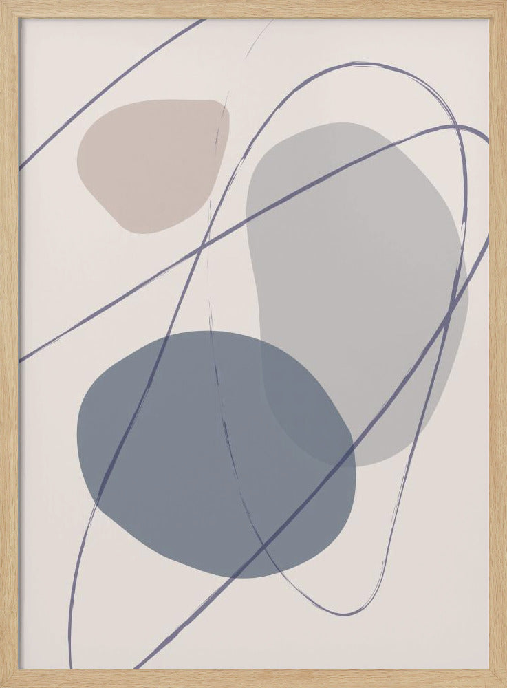 New Shapes Blue No 2 | Poster