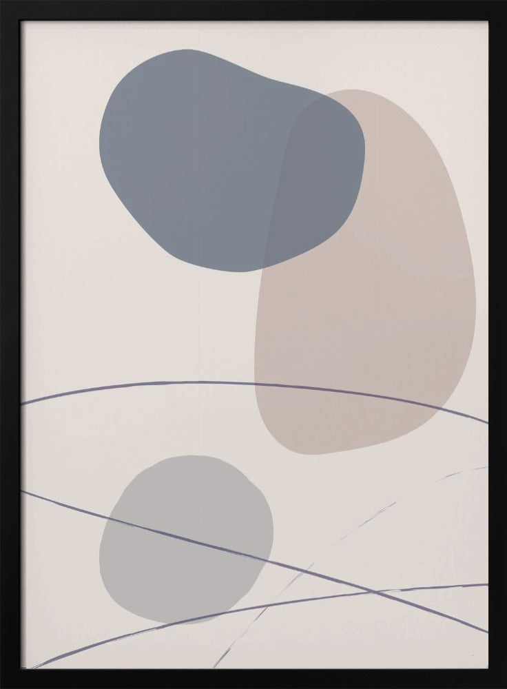 New Shapes Blue No 3 | Poster