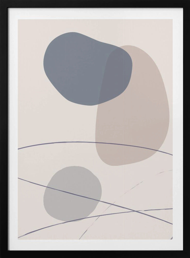 New Shapes Blue No 3 | Poster