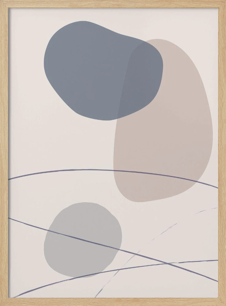 New Shapes Blue No 3 | Poster