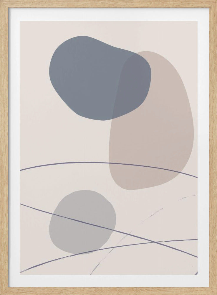 New Shapes Blue No 3 | Poster
