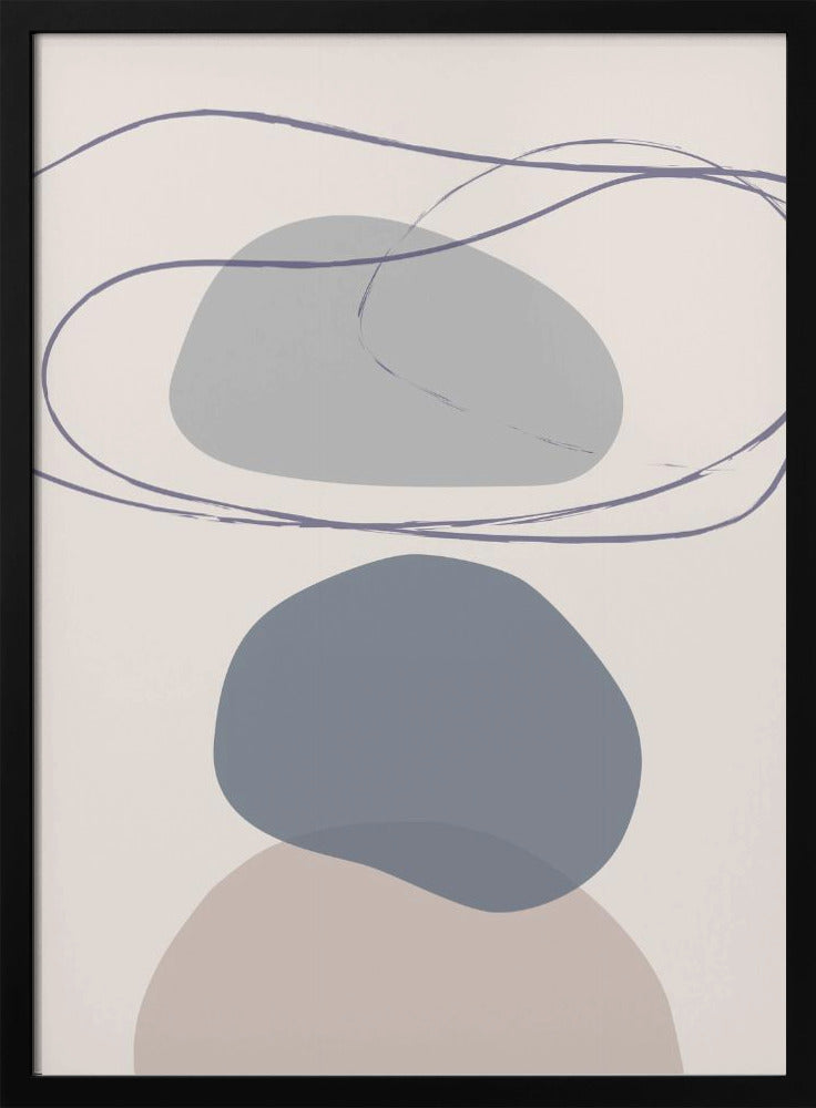 New Shapes Blue No 4 | Poster