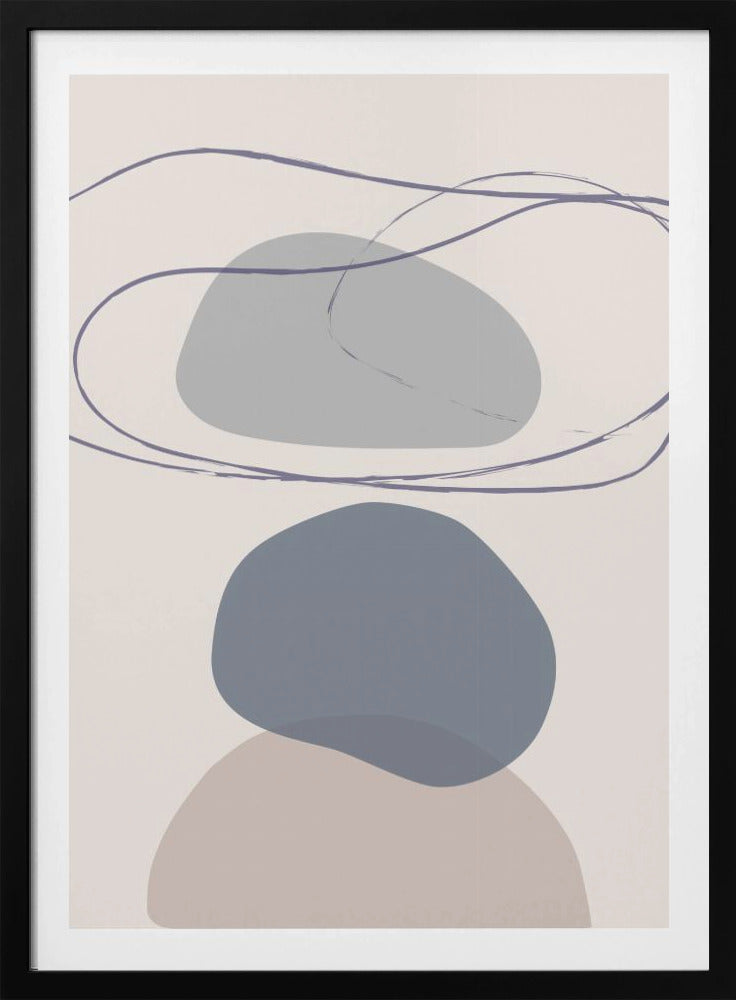 New Shapes Blue No 4 | Poster