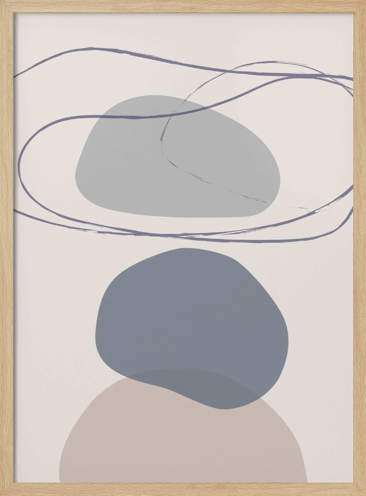 New Shapes Blue No 4 | Poster