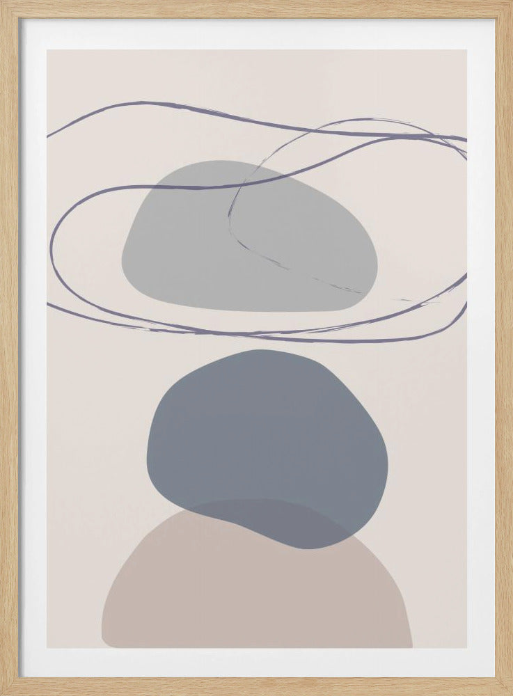 New Shapes Blue No 4 | Poster