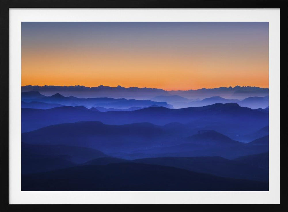 Nebelige Berge | Poster