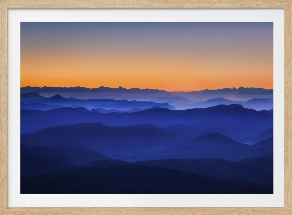 Nebelige Berge | Poster