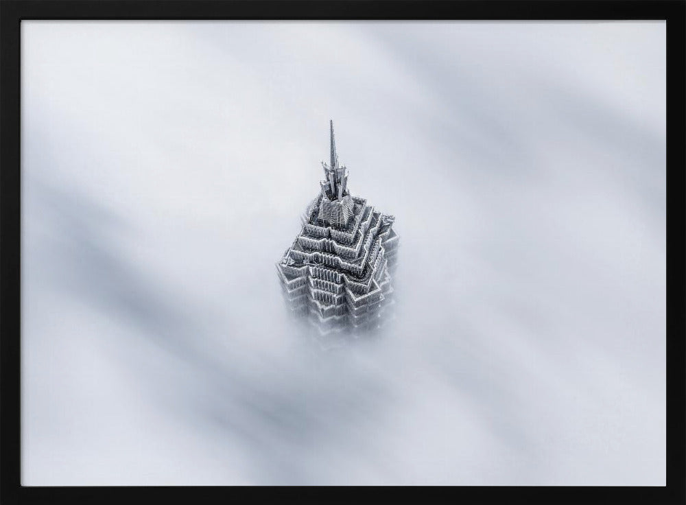 Shanghai Jinmao Tower in Wolken | Poster