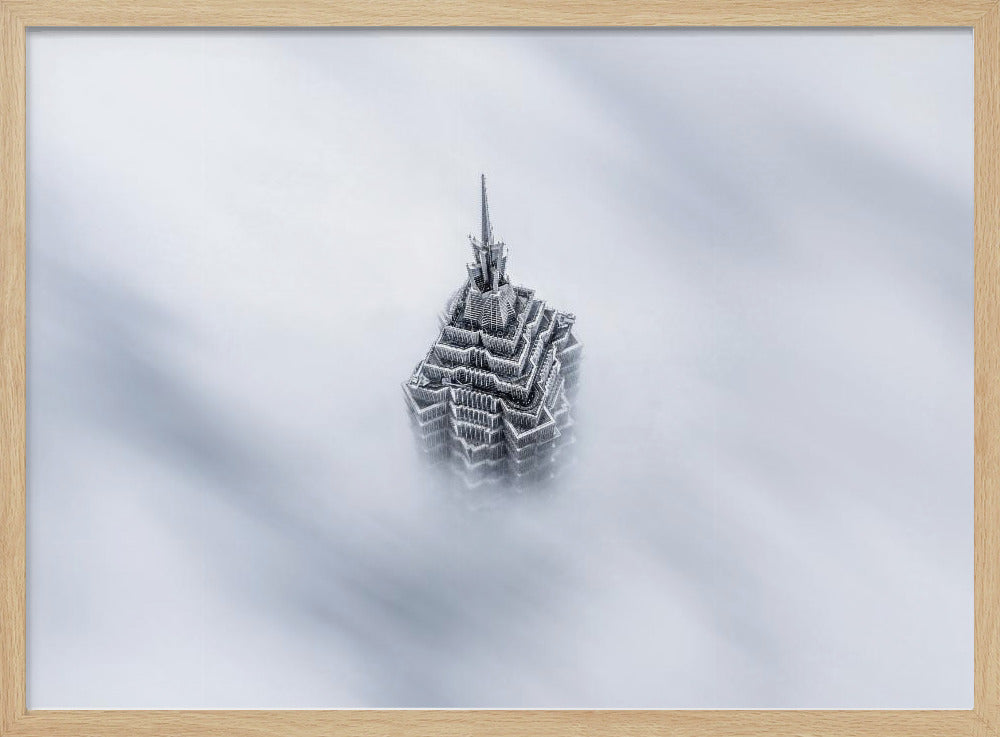 Shanghai Jinmao Tower in Wolken | Poster