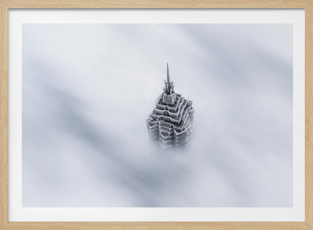 Shanghai Jinmao Tower in Wolken | Poster