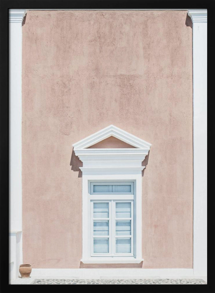 Rosa Wand und ein Giebel | Poster