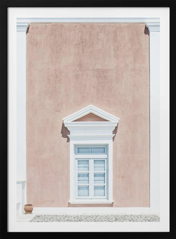 Rosa Wand und ein Giebel | Poster