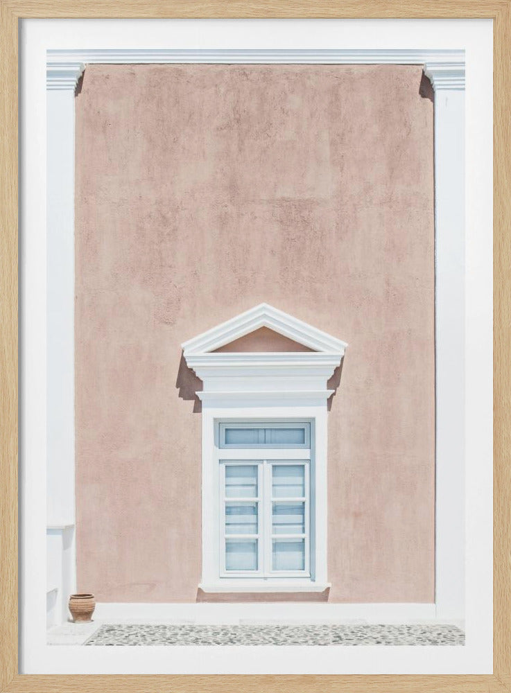 Rosa Wand und ein Giebel | Poster
