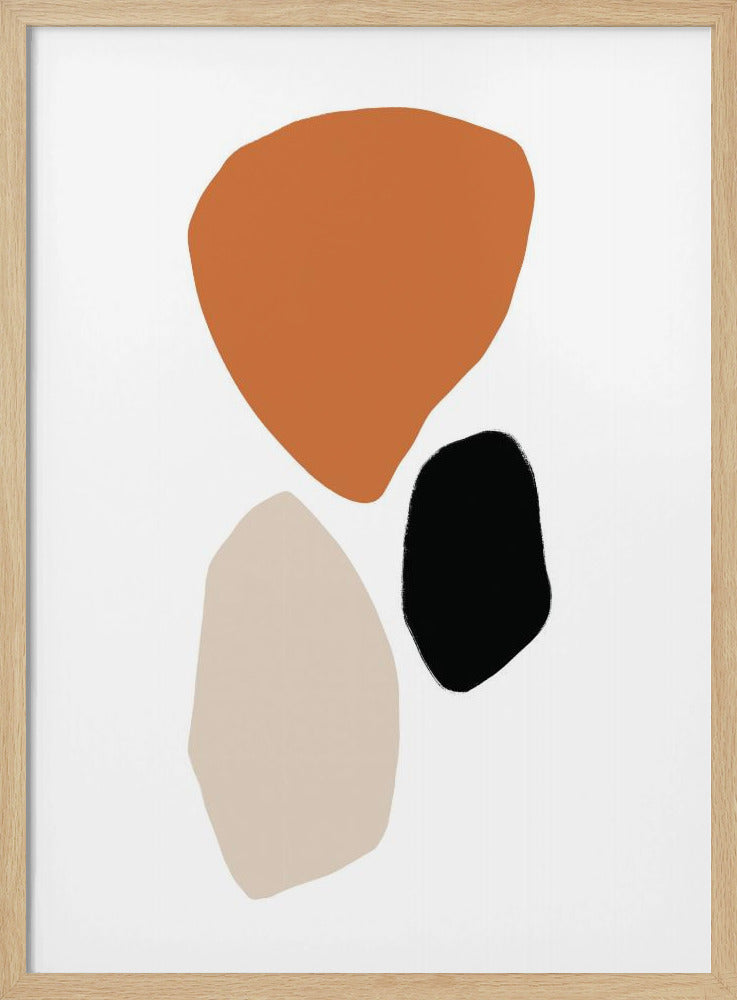 Organische Formen in Erdtönen | Poster