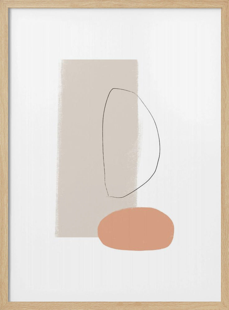 Einfache Formen und sanfte Farben | Poster