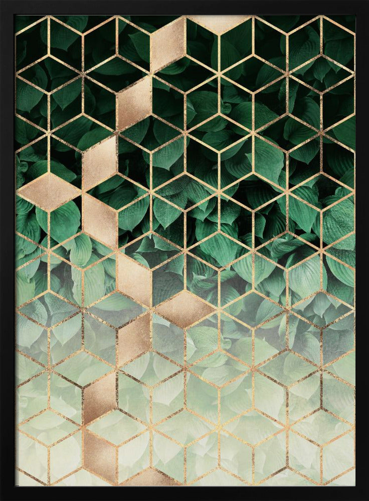 Leaves And Cubes | Poster