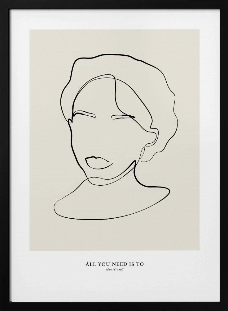 Moderne weibliche Linienkunst | Poster