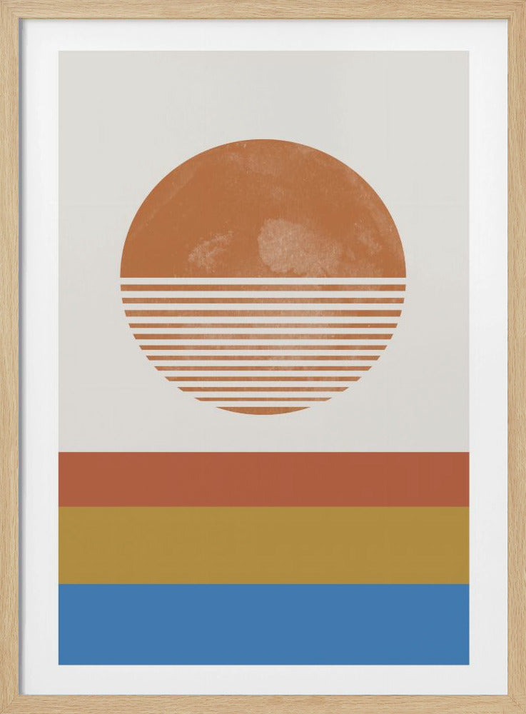 Gestreifte Horizontsonne | Poster