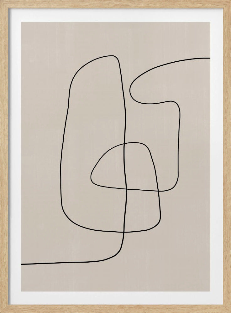 Geschwungener Linientanz | Poster