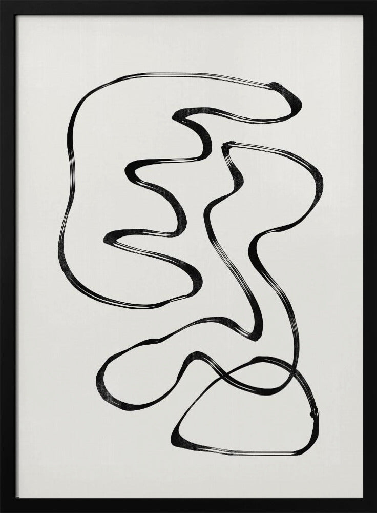 Geschwungene monochrome Pfade | Poster