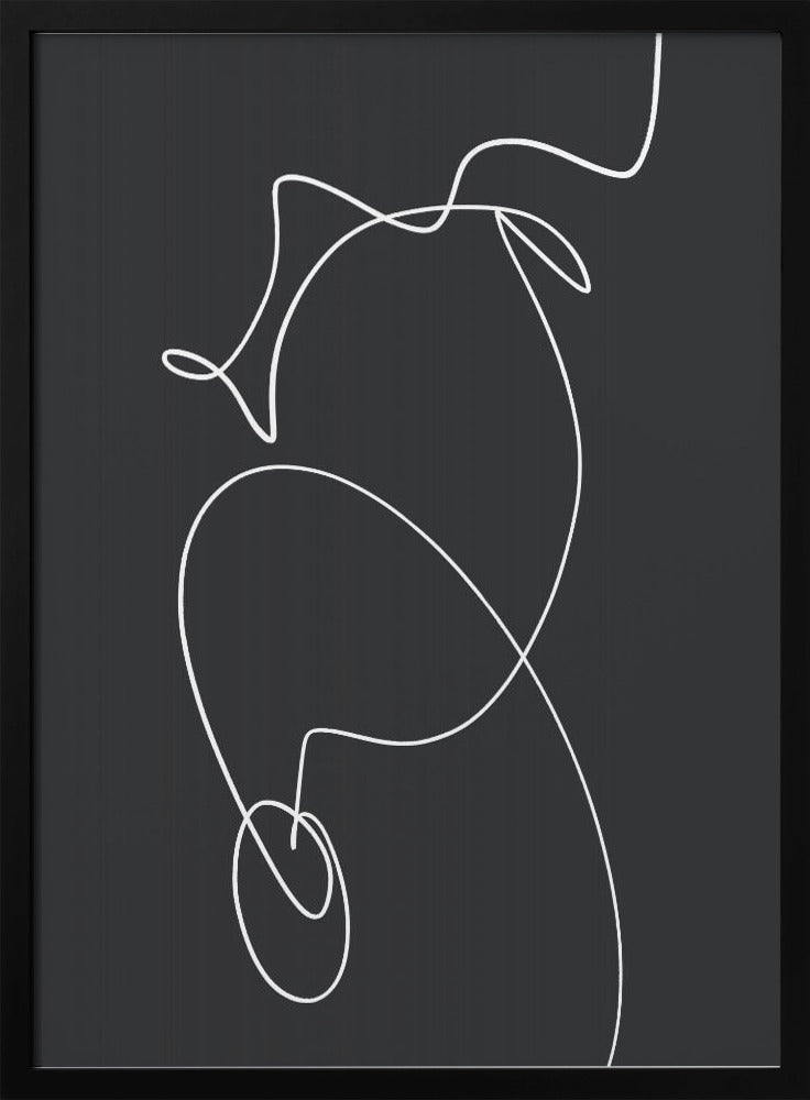 Weiße Kringel auf dunklem Hintergrund | Poster