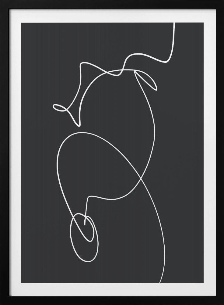 Weiße Kringel auf dunklem Hintergrund | Poster