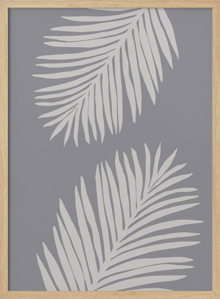 PALM LEAF 03 MEDIUM GRAY | Poster