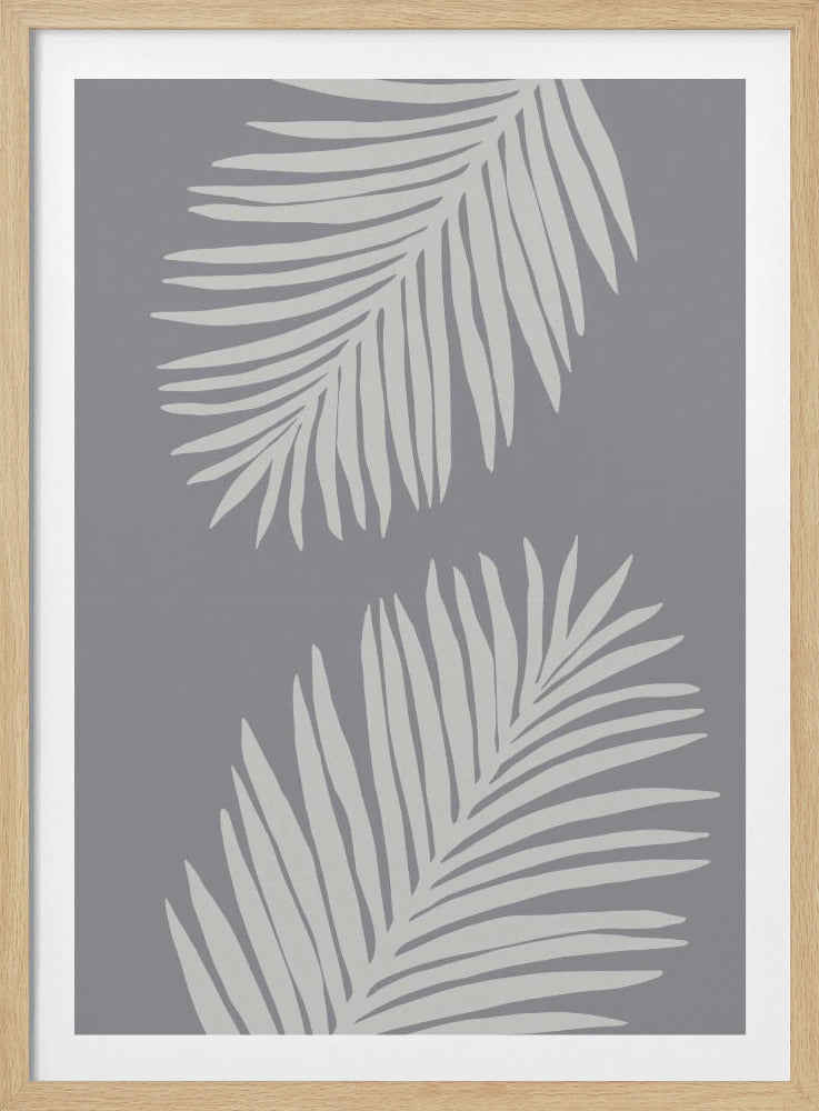 PALM LEAF 03 MEDIUM GRAY | Poster