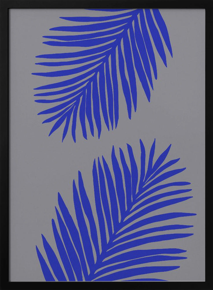 PALM LEAF 02 SOFT GRAY | Poster