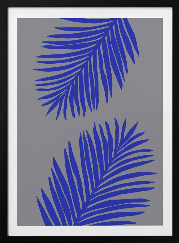 PALM LEAF 02 SOFT GRAY | Poster