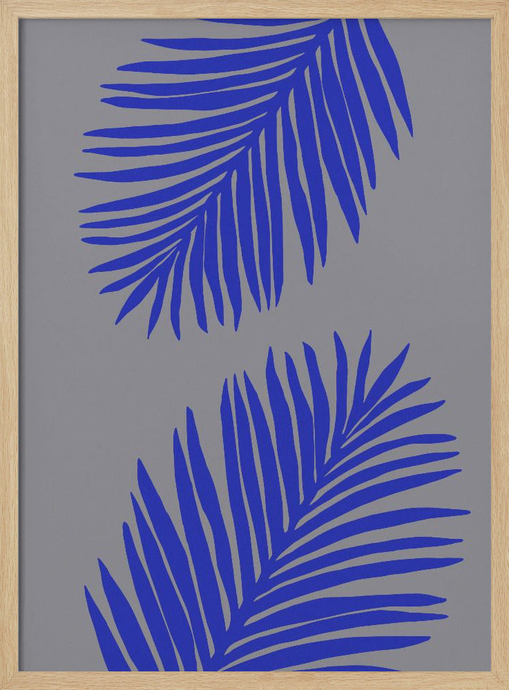 PALM LEAF 02 SOFT GRAY | Poster