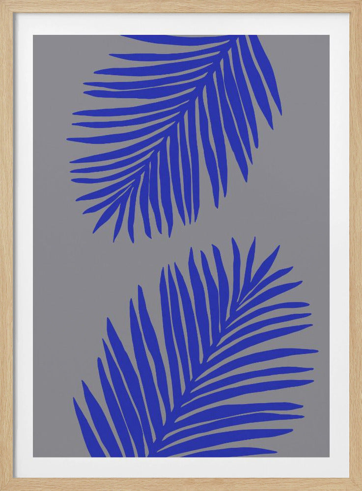 PALM LEAF 02 SOFT GRAY | Poster